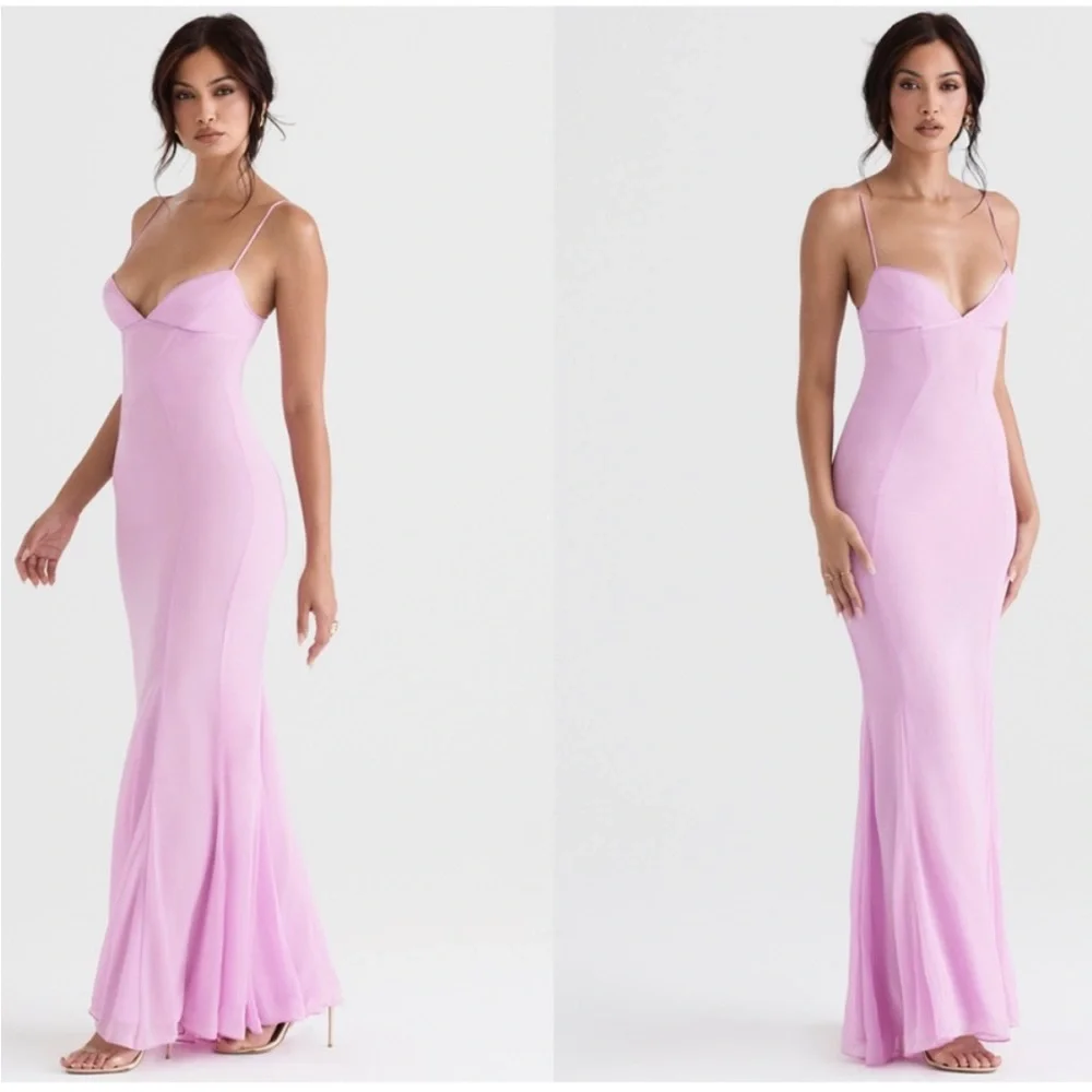 HOUSE OF CB 'Loren' Pink Corset Maxi Dress - Picture 3 of 13